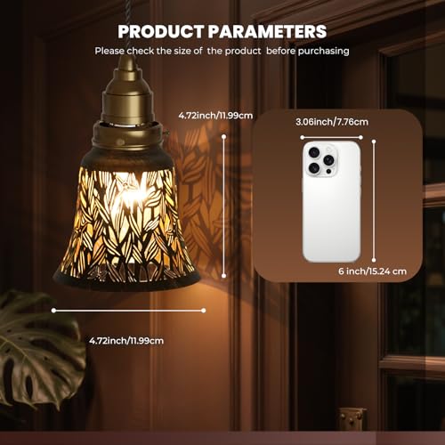 Image of 4 Pack Bronze-Gold Ceiling Fan Light Shade Replacements with 1-5 /8 inch Fitter, ALUCSET 4.72 inch Height and 4-3 /4 inch Diameter, Metal Bell Shaped Cover for Chandelier Pendant Light Wall Sconces