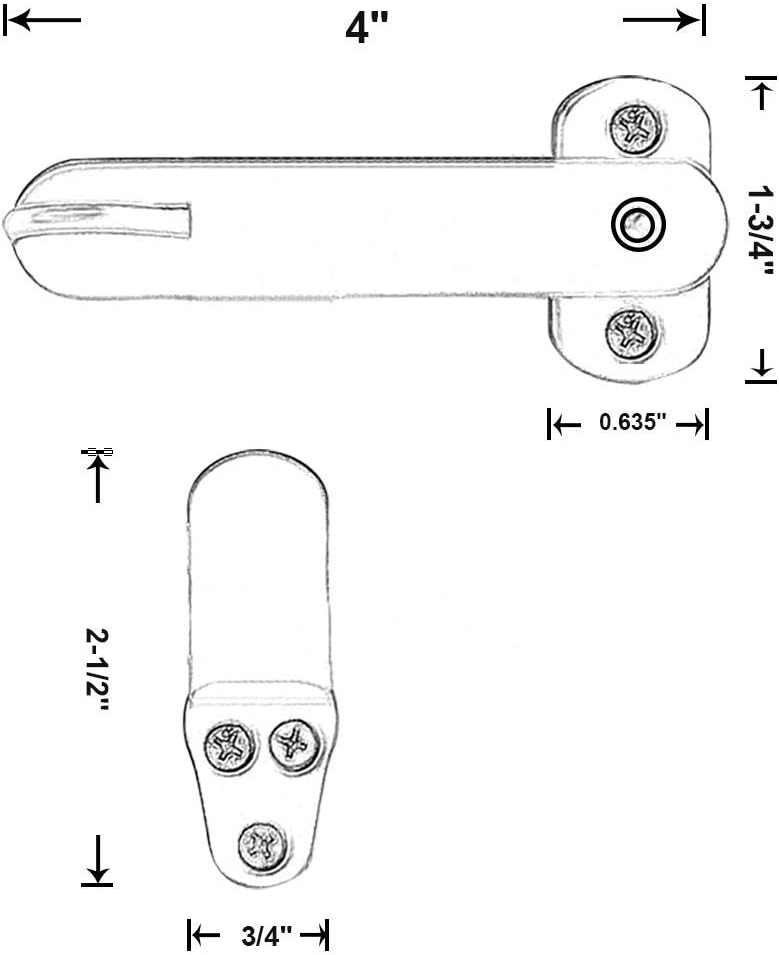 Hоlіdау Dеаlѕ 🛒 QCAA Solid Cast Brass Flip Latch Lock for Sliding Cabinet Shed Door, 4, Matte White, 2 Pack Bеѕt Cуbеr Mоndау 🔥 QCAA Solid Cast Brass Flip Latch Lock for Sliding Cabinet Shed Door, 4, Matte White, 2 Pack