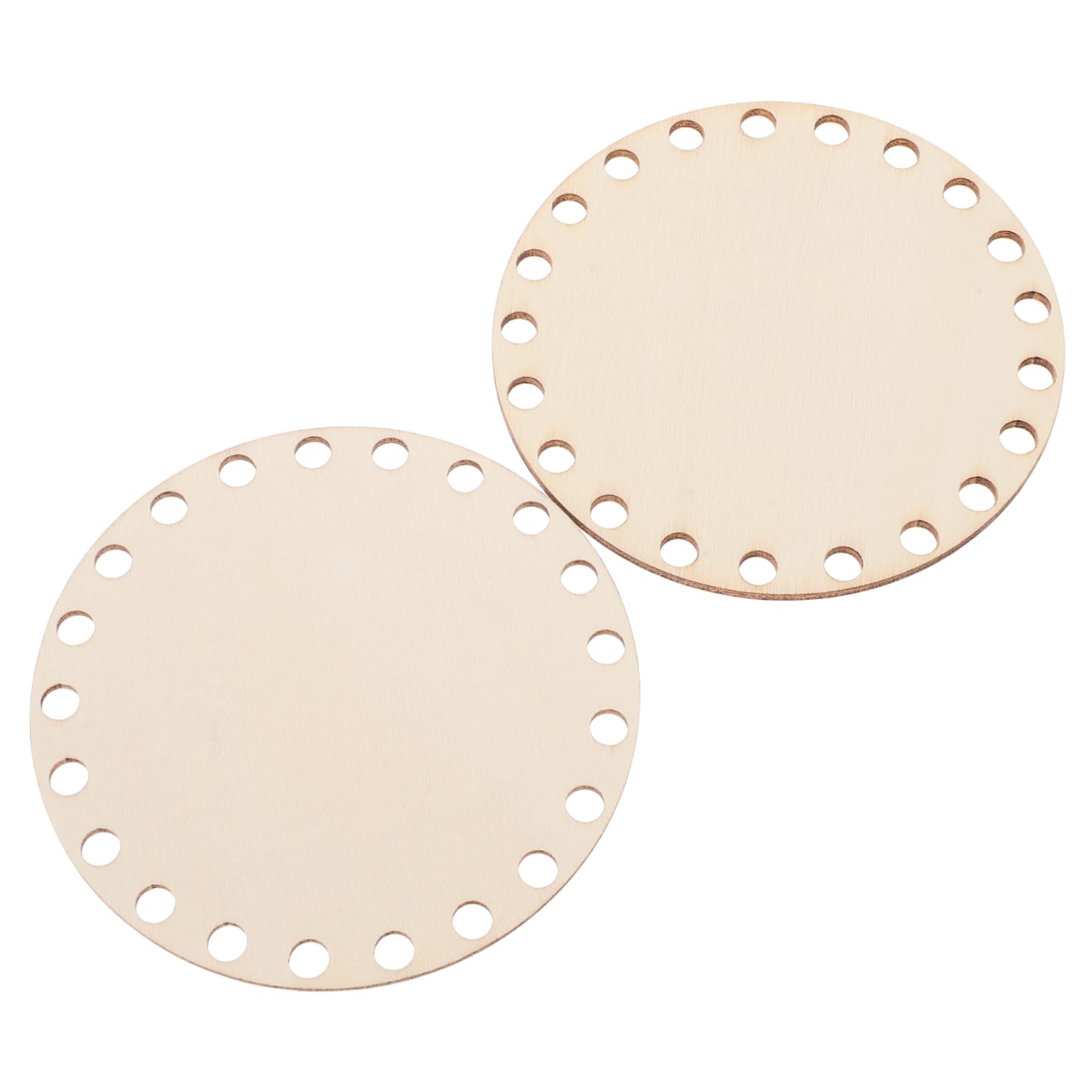 HAPINARY Craft Weaving Supplies Wooden Crochet Basket Base Round Bag Bottoms for DIY Storage Baskets