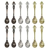 Gracelife Retro Coffee Stirring Spoon Sugar Spoon Tea Spoon Ice-cream Spoon Pack-12 Boxed (Flower1doz)