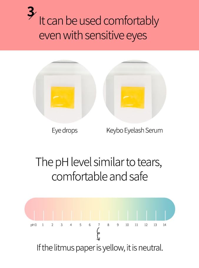 Miniatura 4 de KEYBO Sérum de crecimiento de pestañas de frijoles negros para pestañas y cejas, mejora las pestañas y cejas dañadas con componentes orgánicos puros