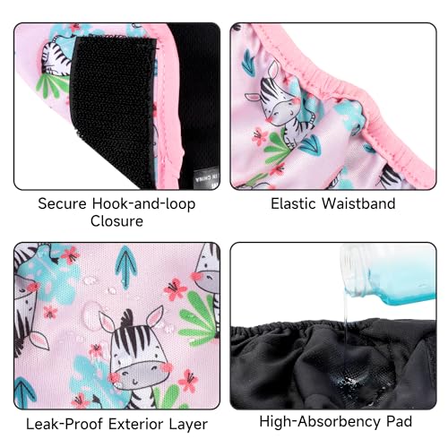 Image of Paw Legend Washable Reusable Female Dog Period Diapers for Heat Doggie Puppy Diapers for Female Dogs (3 Pack, X-Small)