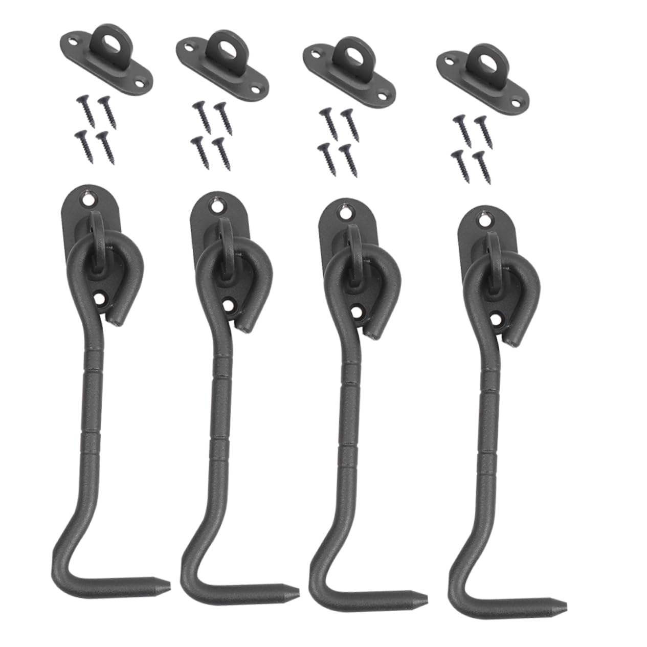 HOLIDYOYO Metal Door Hook Stainless Steel Window Eye Latch Barn Door Latch Lock for Wood Fence Cabin