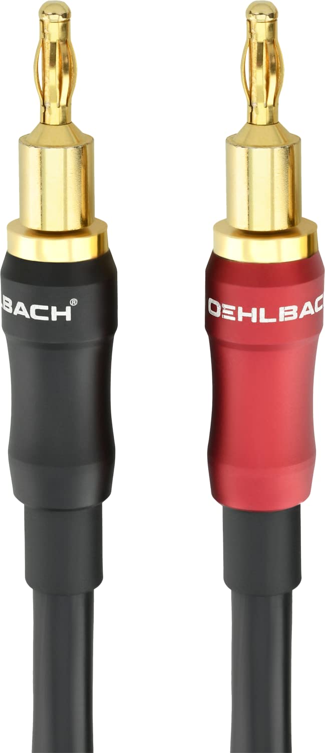 OEHLBACH Transform Dual Plug - Cavo per altoparlanti con connettori a banana e terminali intercambiabili, in rame OFC, potenza 300 W, ottima conducibilità, connettori flessibili, placcati oro 24