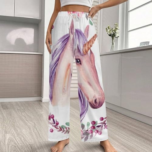 Bas de pyjama fleurs licornes pour vos soirées cocooning S