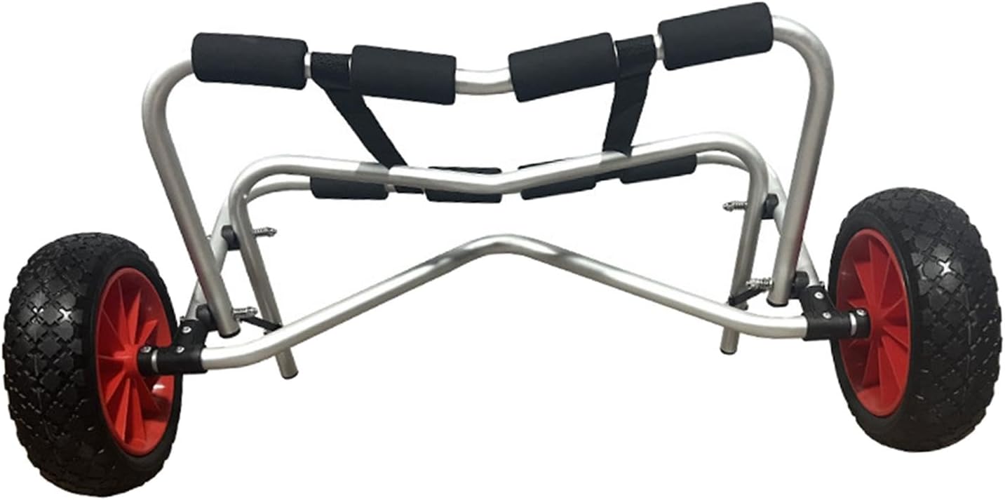 DYNWAVE Kayak Trolley Carrier Cart Support with Sand Wheels Widen Hardware Transport Cart Canoe Cart for Outdoor Boating Water Sports