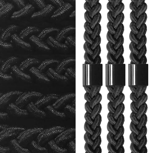 10 gomas para el pelo, gomas para el pelo originales para mujeres y hombres, elegantes gomas elásticas negras para todo tipo de cabello y trenzas (tamaño: 10 unidades)
