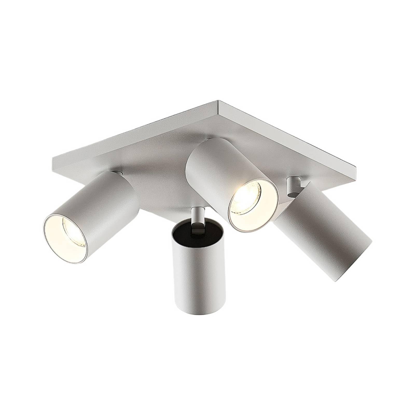 Arcchio Ceiling Light Brinja dimmable (Modern) in White Made of Aluminium for e.g. Hallway (4 Light Sources, GU10) from floodlight Spotlight