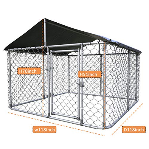 Kullavik Outdoor Dog Kennel Dog Cage Dog Playpen Dog Fence Chicken Coop Hen House Pet Playpen with Heavy Duty Large… - Image 5