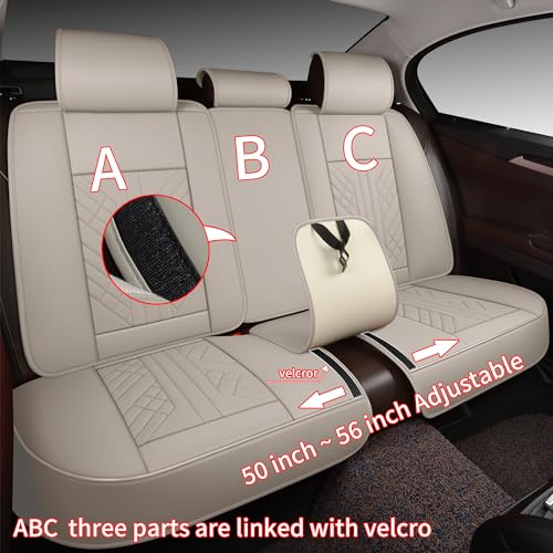 Image of GXT Bench Seat Cover, Premium Faux Leather Bench Seat Covers for Trucks - Universal Fit for Most Sedans SUV Pick-up Truck, Durable for Long Lasting Protection(Khaki)