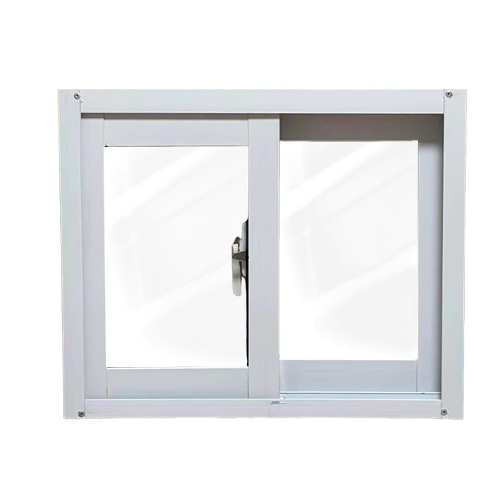 Kellerfenster mit Sicherheitsglas und Insektenschutzgitter, Schiebefenster aus Aluminiumlegierung für Keller, Haus, Garage, Bad, Hühnerstall, Wohnmobil(40x80cm/15.7x31.5in)