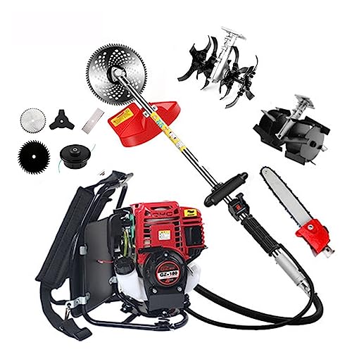 Cortasetos, Desbrozadora de Mochila 9 en 1, cortadora de césped con GX35, 4 Tiempos, 35cc, Motor de Gasolina, cortadora de árboles, Mini timón
