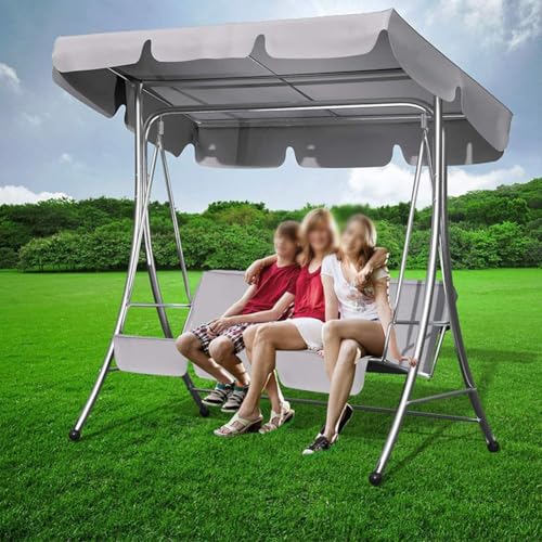 Toldo de repuesto para columpio resistente gris 210D con fundas duraderas 6