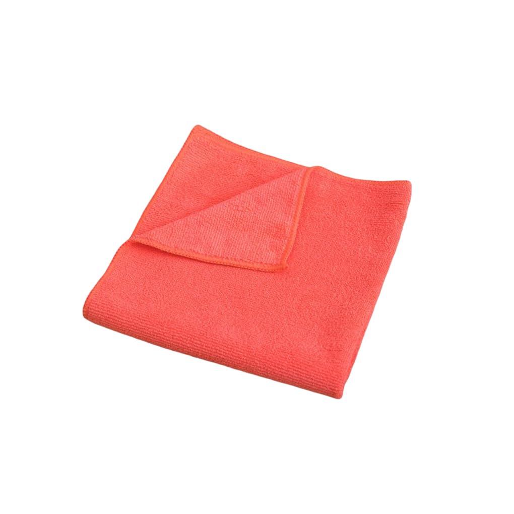 WOVEBIUS Microfiber Cleaning Cloth Absorbent Home Hotel Bakery Kitchen Cookware Washcloth Window Scouring Dishcloth Red 40x40cm