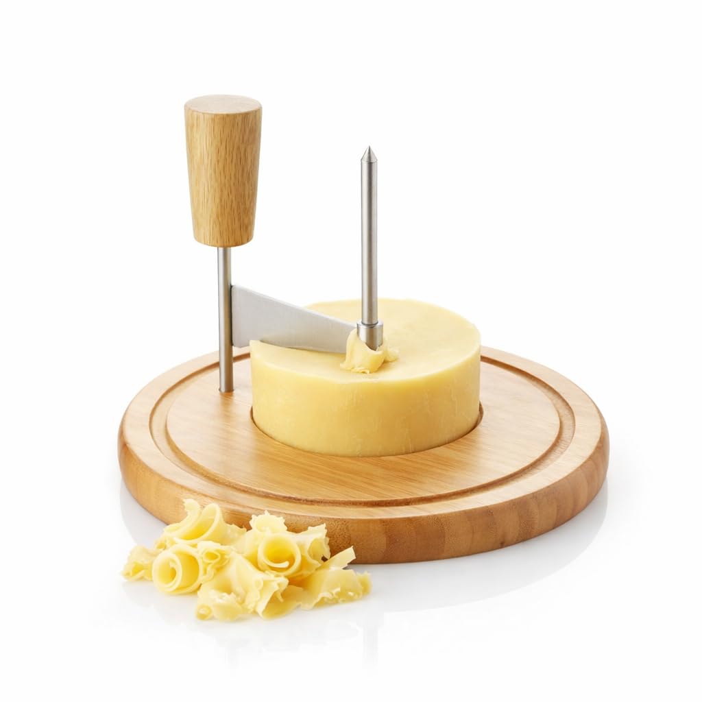 Point-Virgule tete de moine cortador, rallador de queso en bambú para tabla de quesos