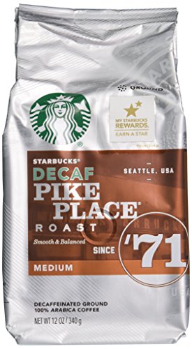 Image of Starbucks Decaf Pike Place Roast, Ground, 12 oz. Bag (Pack of 3) (Pack of 3)
