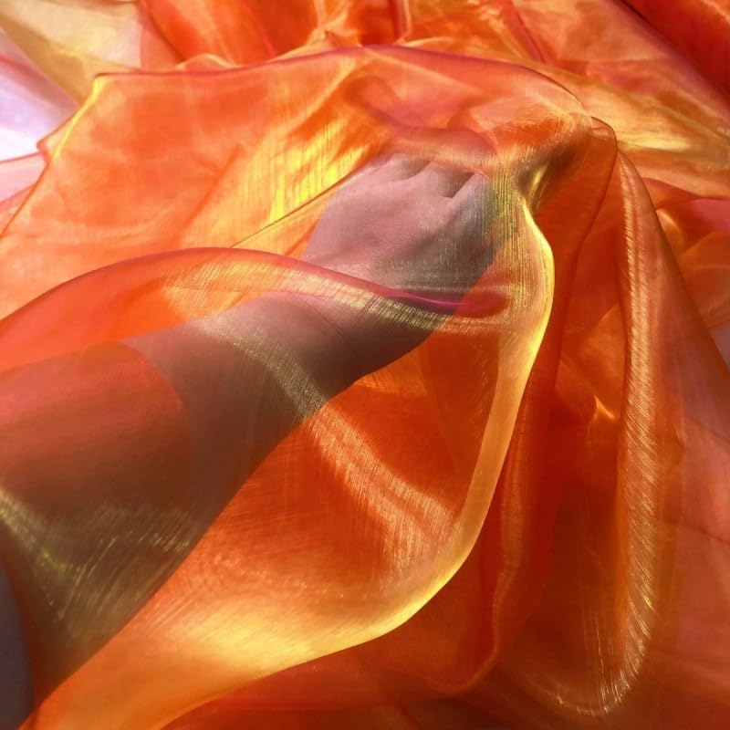 YYCRAFT Two Tone Sheer Organza Fabric by The Yard...