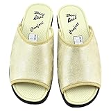 ROAL - Zapatillas DE CASA con Piso Antideslizante. Hecho EN ESPAÑA 926551 Sintético Mujer Color: Beig Talla: 39