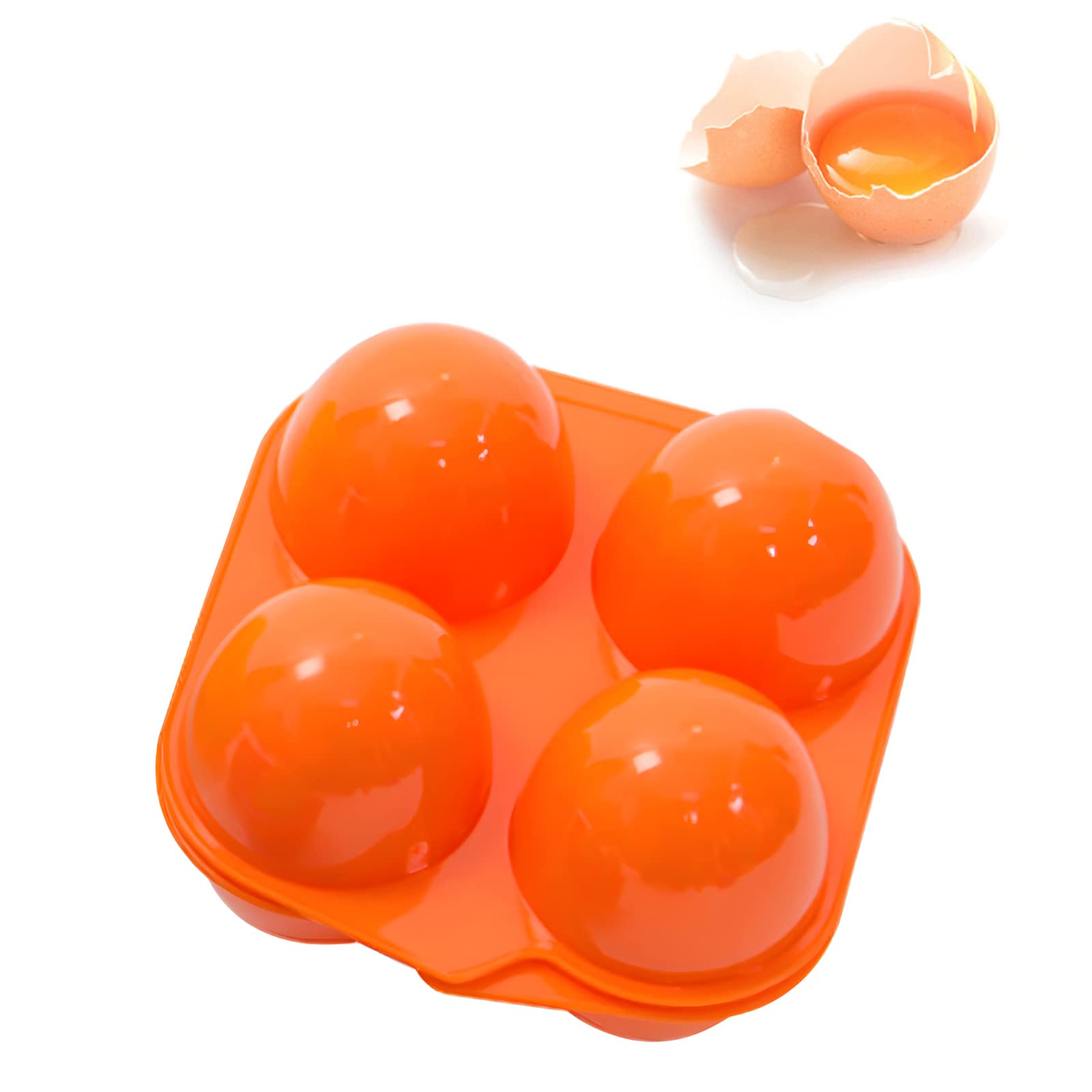 Boîte à Œufs 4 Grilles En Plastique Avec Couvercle - Conteneur De Stockage Portable Pour Frigo, Réfrigérateur Et Camping