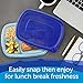 Ziploc Food Storage Meal Prep Containers Reusable for Kitchen Organization, Smart Snap Technology, Dishwasher Safe, Divided Rectangle, 2 Count