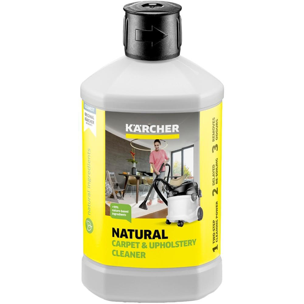 Kärcher Nettoyant naturel pour tapis 519N - Convient pour le nettoyage des tapis, des tissus d'ameublement, des sièges de voiture, des matelas et des surfaces rembourrées