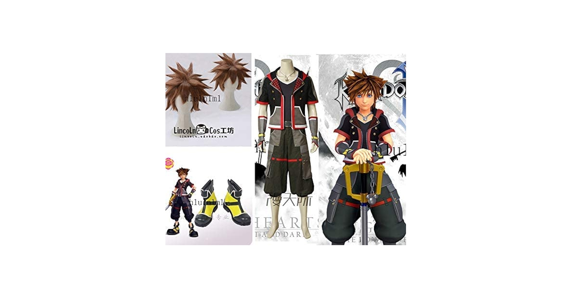 【即購入◎】キングダムハーツIII ソラ 風 セット済み コスプレウィッグ Amazon.co.jp: 耐熱コスプレウィッグ ソラ ハロウィン