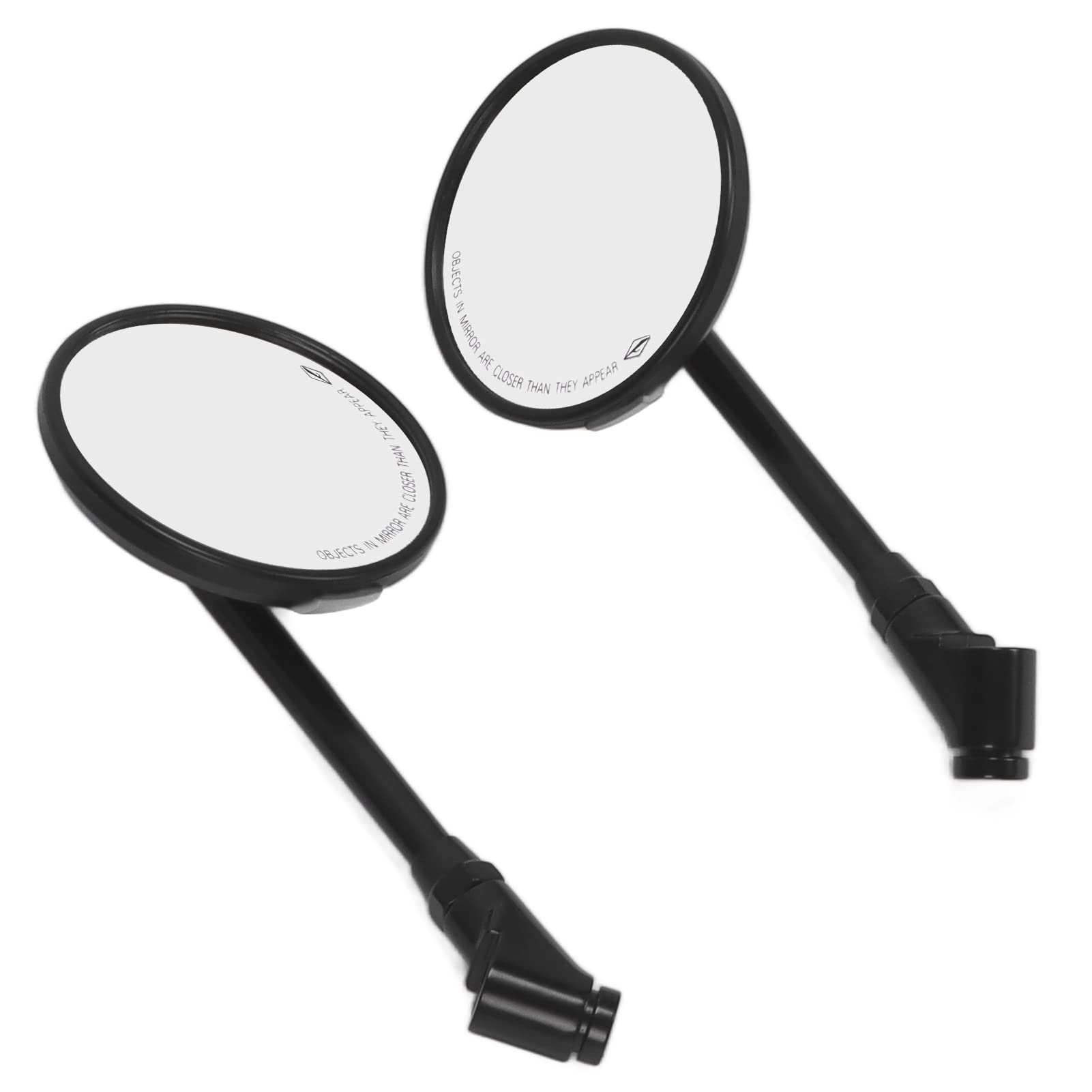 Dioche Lusterko Wsteczne Motocykla z Tylnym Skrzydłem Okrągłe Włókno Węglowe Obrotowe 360° Uniwersalne do Podstawy 8MM/10MM - Ultra Przezroczyste Lusterko Odblaskowe do Skuterów, Rowerów, Quadów i