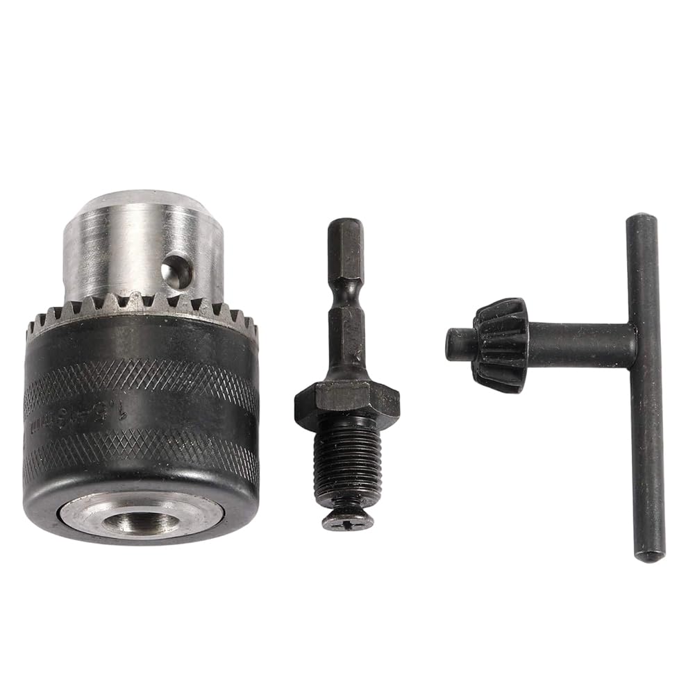 Aundhegrtt As Shown Drill Chuck Converter 3-Jaw Key Drill Chuck Sds-Plus Round Shank Drill Chuck Set