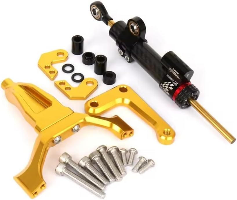 Fits for YAMAHA MT09 MT-09 (2024 2025) Motorcycle CNC Aluminum Adjustable Steering Damper Stabilizer Safety Control Bracket Kit (Set 2)