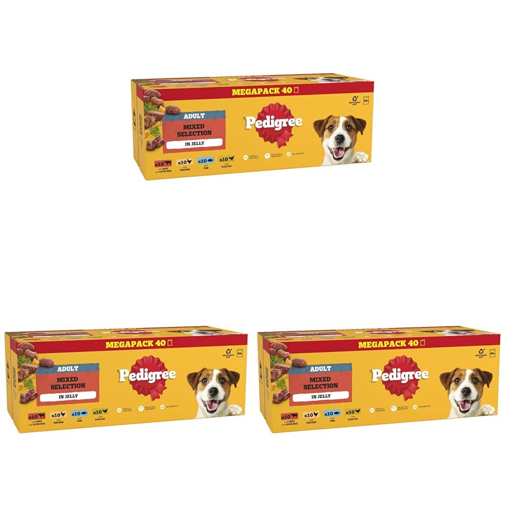 Pedigree Mixed Selection in Gravy 40 Pouches, Adult Wet Dog Food, Megapack (40 x 100 g) — view 27