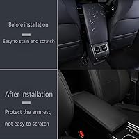 Vista 7 de BEERTE Cubiertas de consola central para reposabrazos de automóvil para Toyota RAV4 2019-2025, almohadilla de consola central negra resistente a