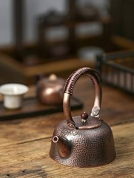 Amazon｜純粋な手作りの銅のやかん 銅槌目入 ケトル 大容量 630ml