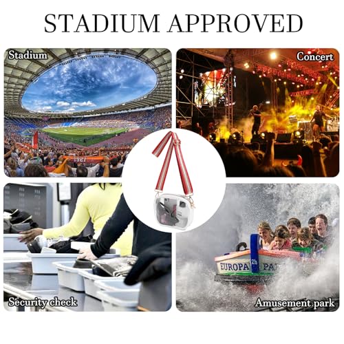 Image of TOBVZOO Clear Bag Stadium Approved, Crossbody Transparent Bag for Concerts Sports Events, Purses for Men & Women