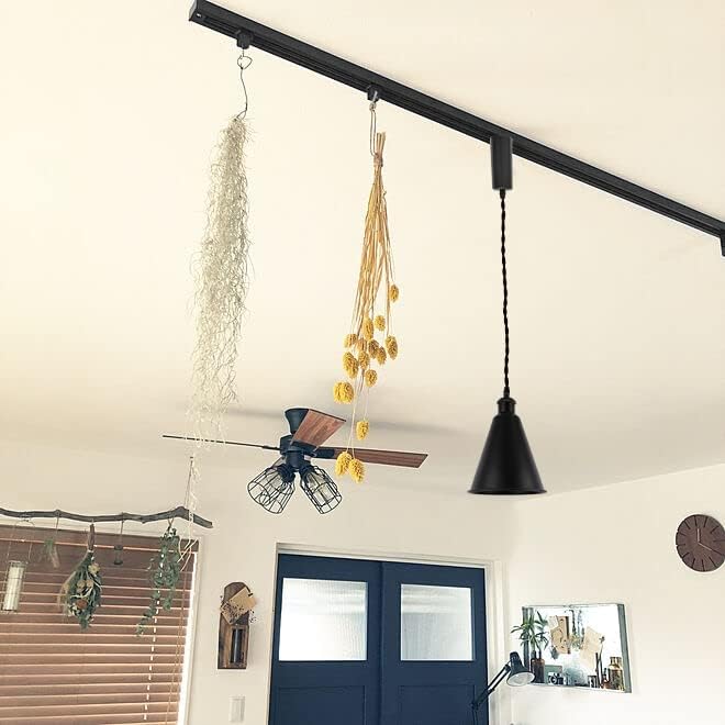 Miniatura 4 de Juego de tres 3.2 pies de cable ajustable tipo H base E26, pantalla de cono negro, diseño moderno, lámpara colgante para restaurante, entrada,