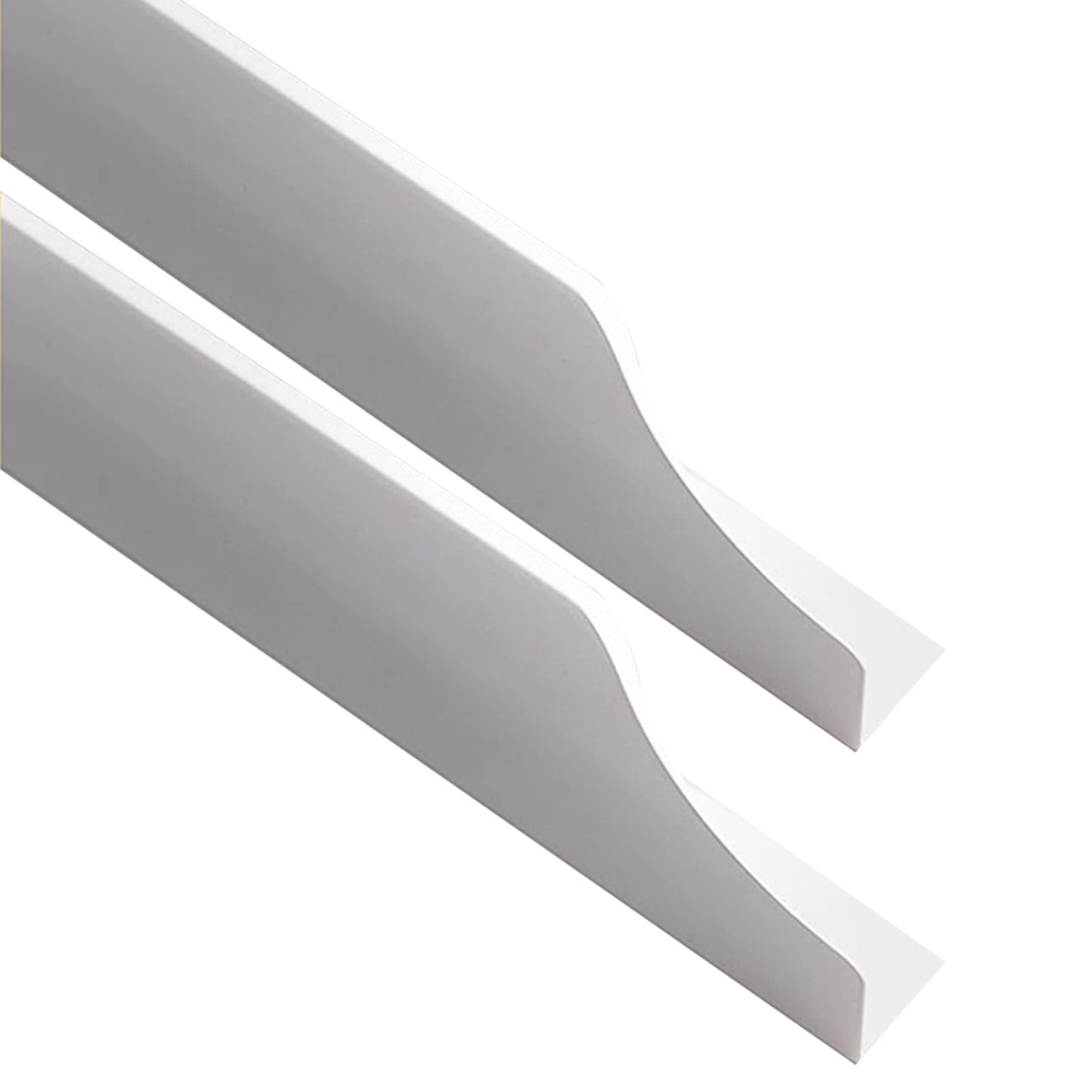Poignées de tiroir invisibles blanches en alliage d'aluminium pour meuble de cuisine (1000mm, x2)