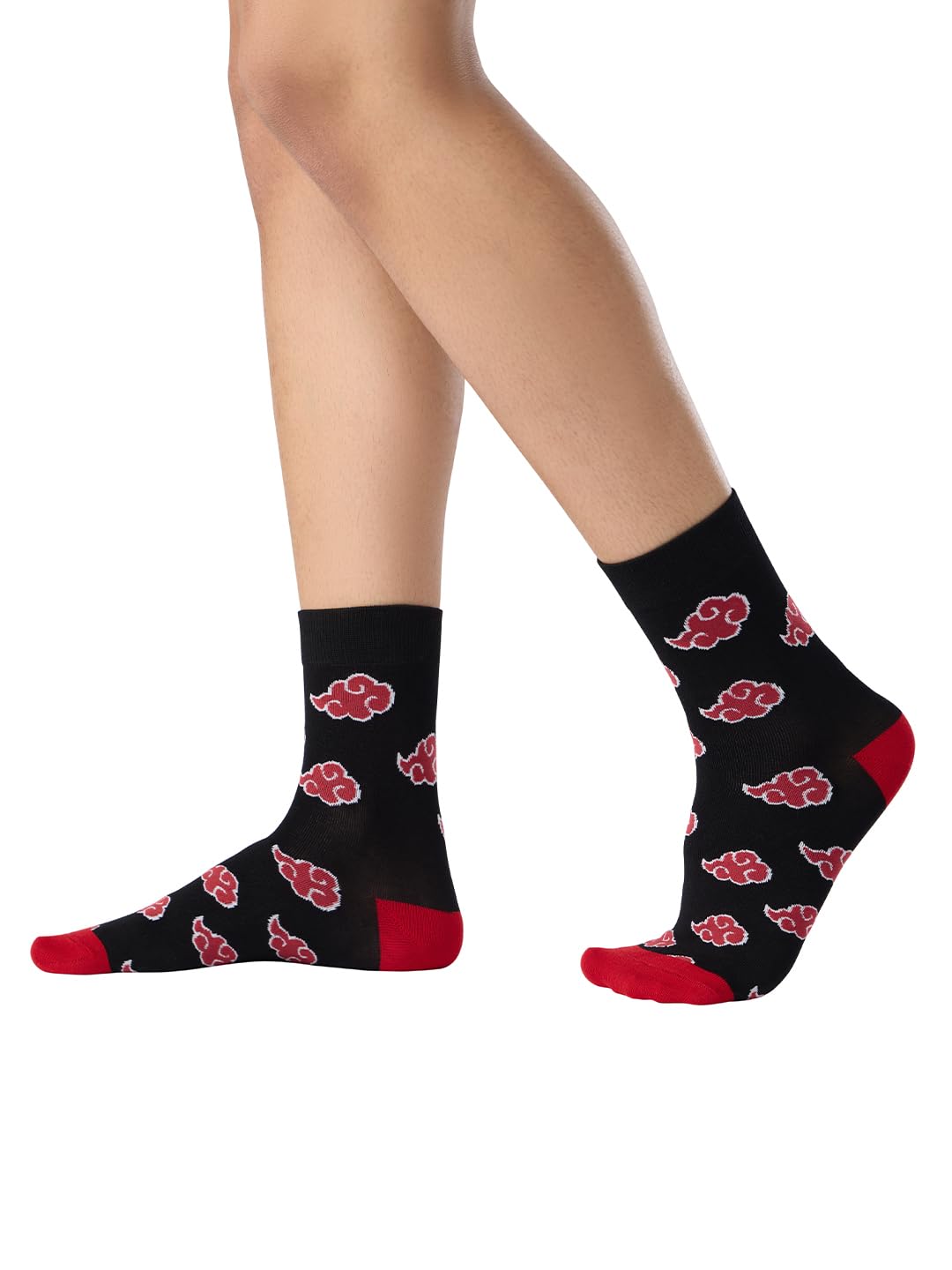 the souled store Naruto: Akatsuki Men and Boys Black Printed Casual Cotton Blend Ankle Length Socks-picture-48