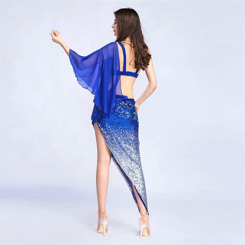 ROYAL SMEELA Belly Dancer Costume for Women Belly Dancing Skirt Sequin Sexy Belly Dance Bra and Shawl Carnival Outfit - Image 4