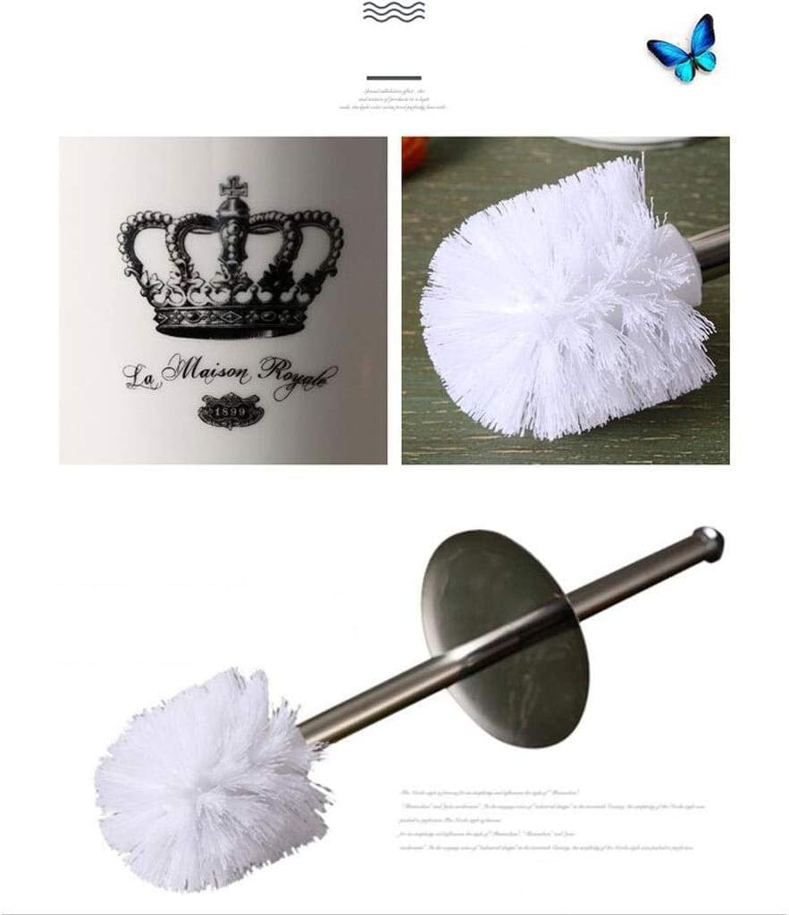 Ceramiczna szczotka do WC i korona siedziska Zestaw szczotek do WC Bidet łazienkowy Szczotka do WC Uchwyt ze stali nierdzewnej Szczotka do WC Akcesoria toaletowe