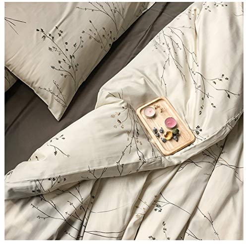 Eikei Modern Vintage Retro Mod Print Bedding Egyptian Cotton Duvet Cover Set Minimalist