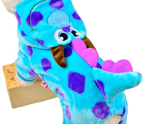 Ropa para perro disfraz dinosaurio cálido otoño invierno XXS miniatura 2