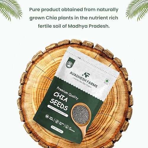 Image of Avadhesh Farms Raw Chia Seeds for weight loss with Omega 3, Fiber, Calcium Rich Chia Seeds Chia Seeds 250g