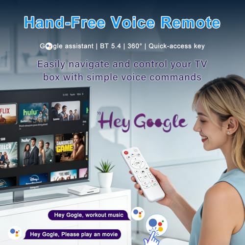 Image of Android 14.0 TV Box 2026, LEFFOT H313 4K Ultra HD Streaming Device for TV | 2GB RAM + 16GB ROM, Support Voice Remote, 2.4G & 5G WiFi 6, 100M Ethernet, BT 5.4 USB 3.0, RK3518 Quad-Core A53