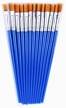 Paint Brushes,50 pcs Flat Paint Brushes for Acrylic Painting,Oil Brush,Watercolor Artist Professional Painting,Children Drawing,Starter,Students Painting,Blue