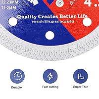 Diamant Trennscheibe Fliesenscheibe 105mm - BRSCHNITT Turbo Mesh Diamantklinge mit X Felgensegment für Hart Keramik Porzellan Fliesen Granit. – Ansicht 6