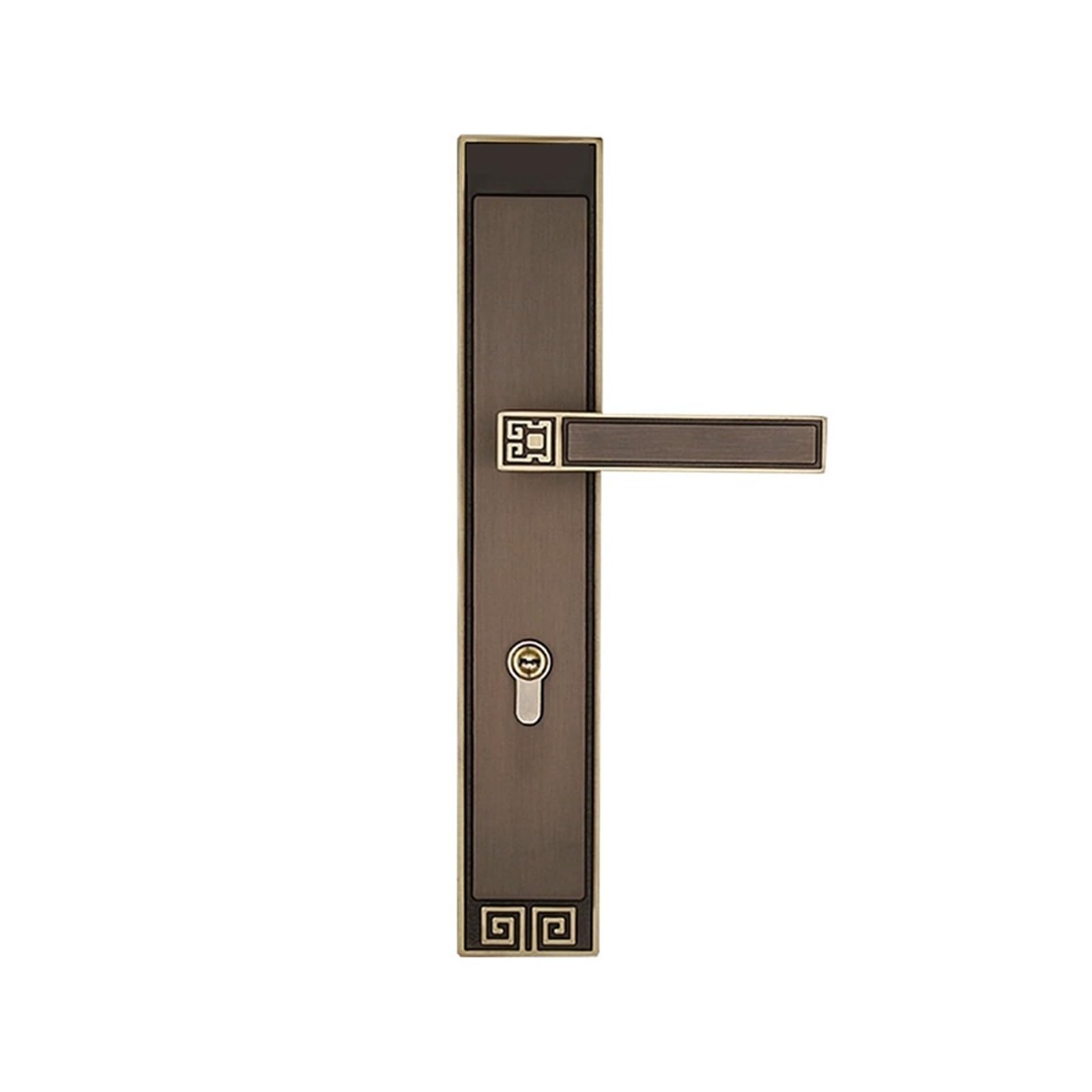 Serrure de porte intérieure de style chinois en laiton de luxe américain