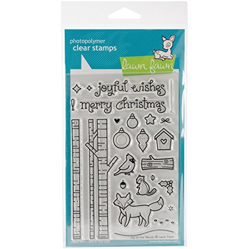 Lawn Fawn - Joy to the Woods - clear stamp set