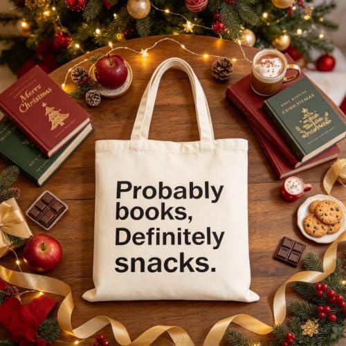 yuboo Book Lovers Gifts Tote Bag for Fall Thanksgiving Christmas Gift - image 8
