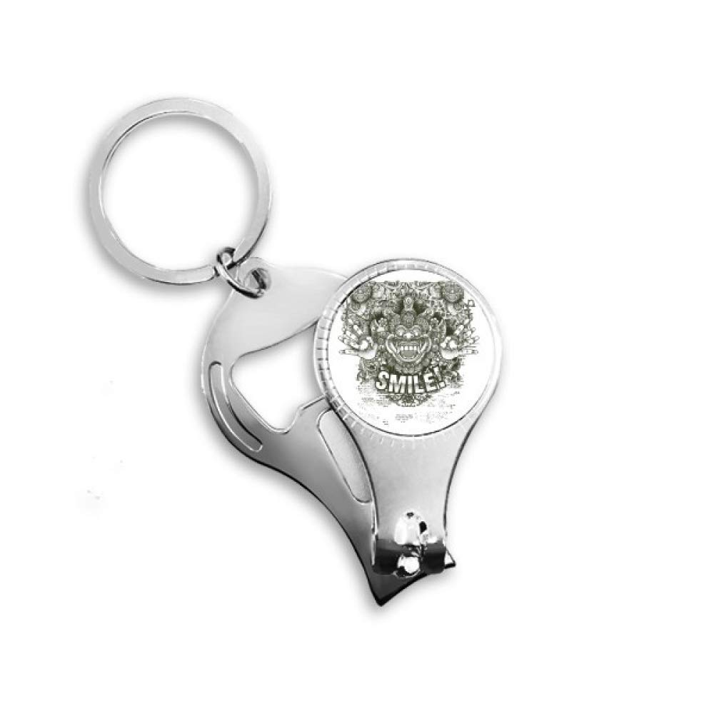 Pince à ongles Monstre Art Déco avec porte-clés et décapsuleur intégré