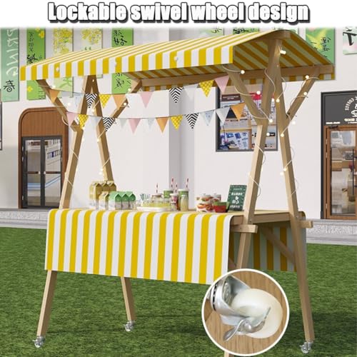 Stand de marché portable YVYKFZD en bois résistant pour simplifier vos ventes