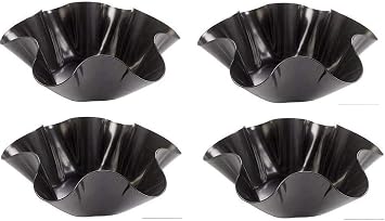 Chefcaptain Tortilla Pan Set Non Stick Steel Taco Salad Bowl Makers Tortilla Shell Maker Extra Thick Steel Set of 4